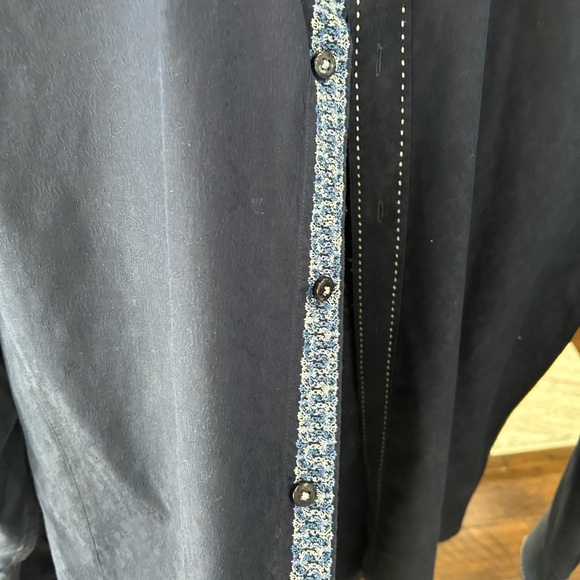 Zagiri Men’s Two Tone Blue Long Sleeve Shirt - Picture 4 of 9